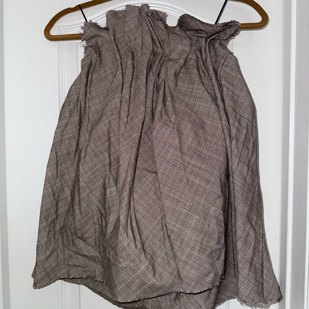 Zara Gray Brown Knee-Length Bubble Skirt